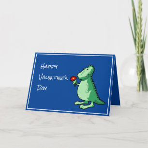 Poem en Cute Dinosaur Valentijnsdag Kaart