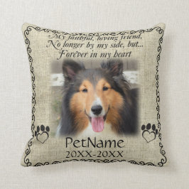Poem Faithful Friend Pet Sympathie Custom Burlap Kussen