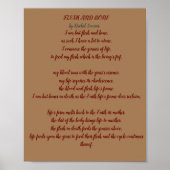 Poem Flesh en bot van mij Poster (Voorkant)