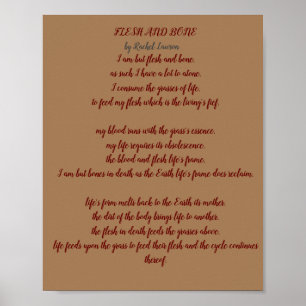 Poem Flesh en bot van mij Poster
