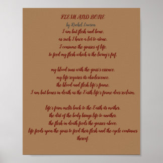 Poem Flesh en bot van mij Poster