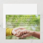 Poem Grandmother Grandma Grandchild Inspirational  (Voorkant / Achterkant)