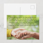 Poem Grandmother Grandma Grandchild Inspirational Briefkaart (Voorkant / Achterkant)