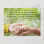 Poem Grandmother Grandma Grandchild Inspirational Briefkaart (Voorkant)