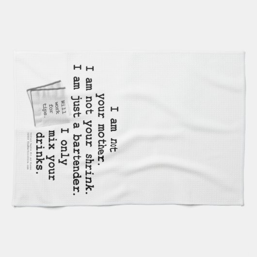 POEM Keuken, badkuipen of balkTOWEL VAN BARTENDER Theedoek (Horizontaal)