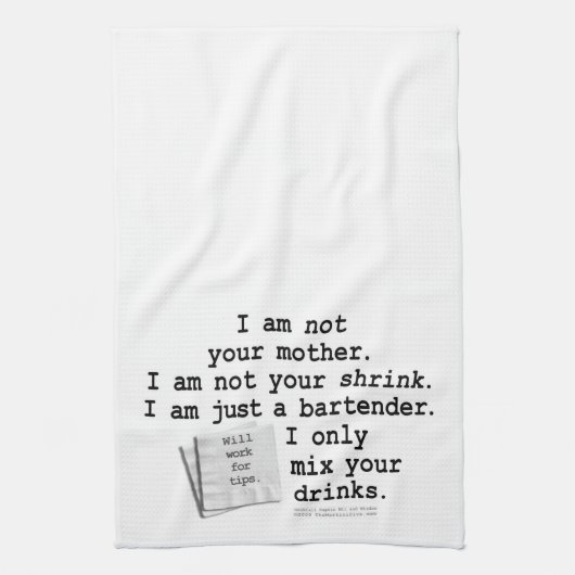 POEM Keuken, badkuipen of balkTOWEL VAN BARTENDER Theedoek (Verticaal)