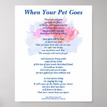 Poem: Manale Pet Loss Sympathie FL Poster Matte
