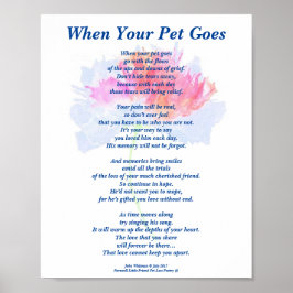 Poem: Manale Pet Loss Sympathie FL Poster Matte