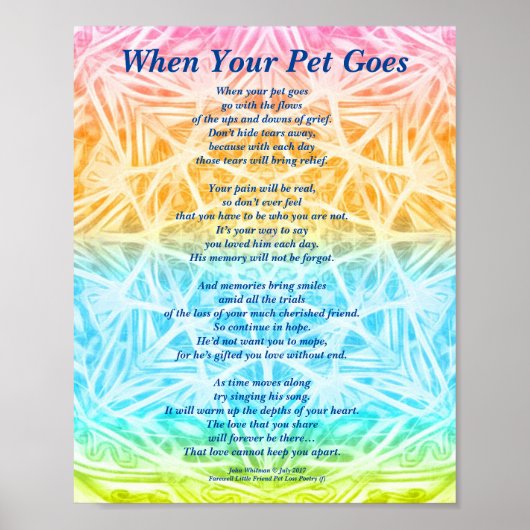 Poem: mannelijk huisdier verliest sympathie POBY P Poster (Voorkant)