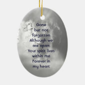  Poem Memorial Keepsake Angel Sky Clouds  Keramisch Ornament (Achterkant)