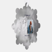  Poem Memorial Keepsake Angel Sky Clouds  Ornament Kaart (Rechts)