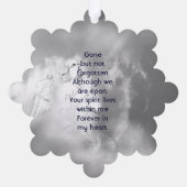  Poem Memorial Keepsake Angel Sky Clouds  Ornament Kaart (Achterkant)