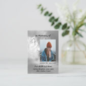  Poem Memorial Keepsake Angel Sky Clouds Visitekaartje (Staand voorkant)