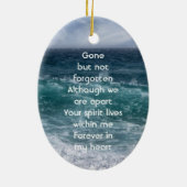  Poem Memorial Keepsake Ocean Sea Beach Keramisch Ornament (Achterkant)