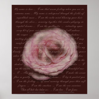 Poem "Mijn naam is liefde" Floral Print