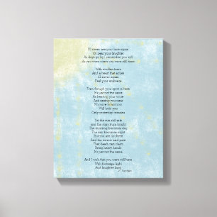 Poem on Loss and Grief Canvas Afdruk