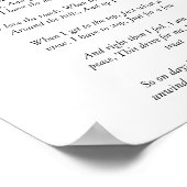 Poem over autorijden om vrede te vinden poster (Hoek)