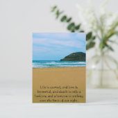 Poem Over Dood - Inspirerend Rooiende Citaat Briefkaart (Staand voorkant)