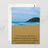 Poem Over Dood - Inspirerend Rooiende Citaat Briefkaart (Voorkant / Achterkant)