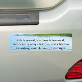 Poem Over Dood - Inspirerend Rooiende Citaat Bumpersticker (Op auto)