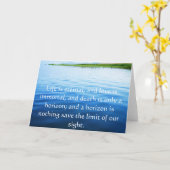 Poem Over Dood - Inspirerend Rooiende Citaat Kaart (Gele Bloem)