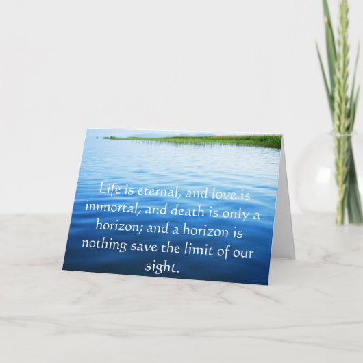 Poem Over Dood - Inspirerend Rooiende Citaat Kaart (Voorkant)