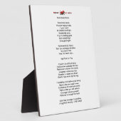 Poem Plaque Fotoplaat (Zijkant)