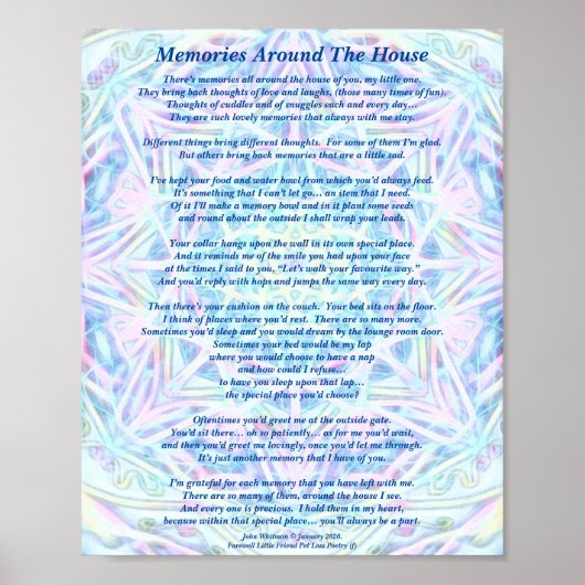 Poem: speciale herinneringen aan een gezelschapsdi poster (Voorkant)