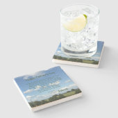 Poem van Happy Vader's Day gepersonaliseerd Stenen Onderzetter (Zijkant)