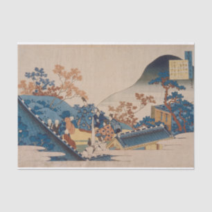 Poem van Teishin Kō (Fujiwara no Tadahira) Tissuepapier