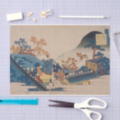 Poem van Teishin Kō (Fujiwara no Tadahira) Tissuepapier (Craft)