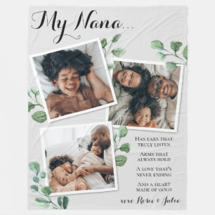 Poem voor oma Grammy Nana van Grandchildren Fleece Deken