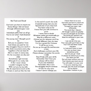 Poem voor ouders van kinderen met het Aspergers-sy Poster