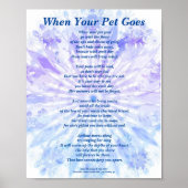 Poem: Vrouw Pet Loss Sympathie PB Poster Matte (Voorkant)