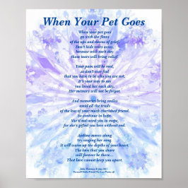 Poem: Vrouw Pet Loss Sympathie PB Poster Matte