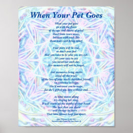 Poem: Vrouw Pet Loss Sympathie PBP Poster Matte