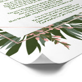 Poem "You are" Green Leaf/Roze Lijst Poster (Hoek)