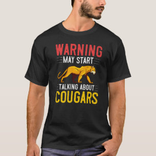 Poema Berg Leeuw Dier Kat Hoofd Schattig Wildekat T-shirt