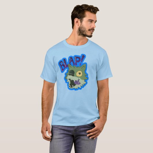 Poep de Zombie Wolf Pup - BLAP! T-shirt (Voorkant volledig)