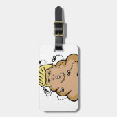 poep donald trump bagagelabel (Voorkant verticaal)