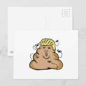 poep donald trump briefkaart (Voorkant / Achterkant)