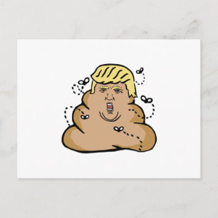 poep donald trump briefkaart