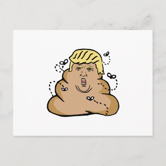 poep donald trump briefkaart (Voorkant)