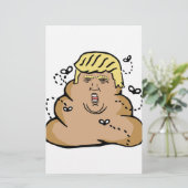 poep donald trump briefpapier (Staand voorkant)