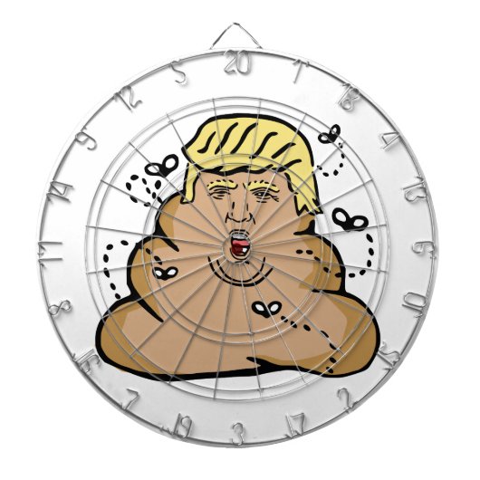 poep donald trump dartbord (Voorkant)