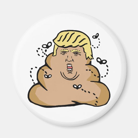 poep donald trump magneet (Voorkant)