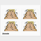 poep donald trump rechthoekige sticker (Vel)