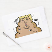 poep donald trump rechthoekige sticker (Envelop)