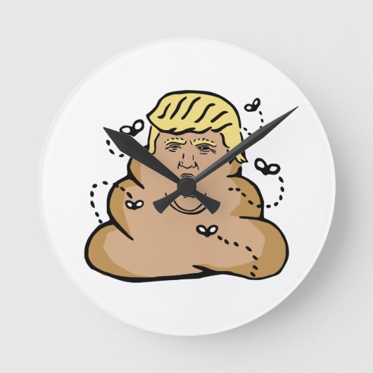 poep donald trump ronde klok (Voorkant)