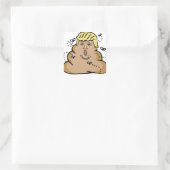 poep donald trump vierkante sticker (Tas)